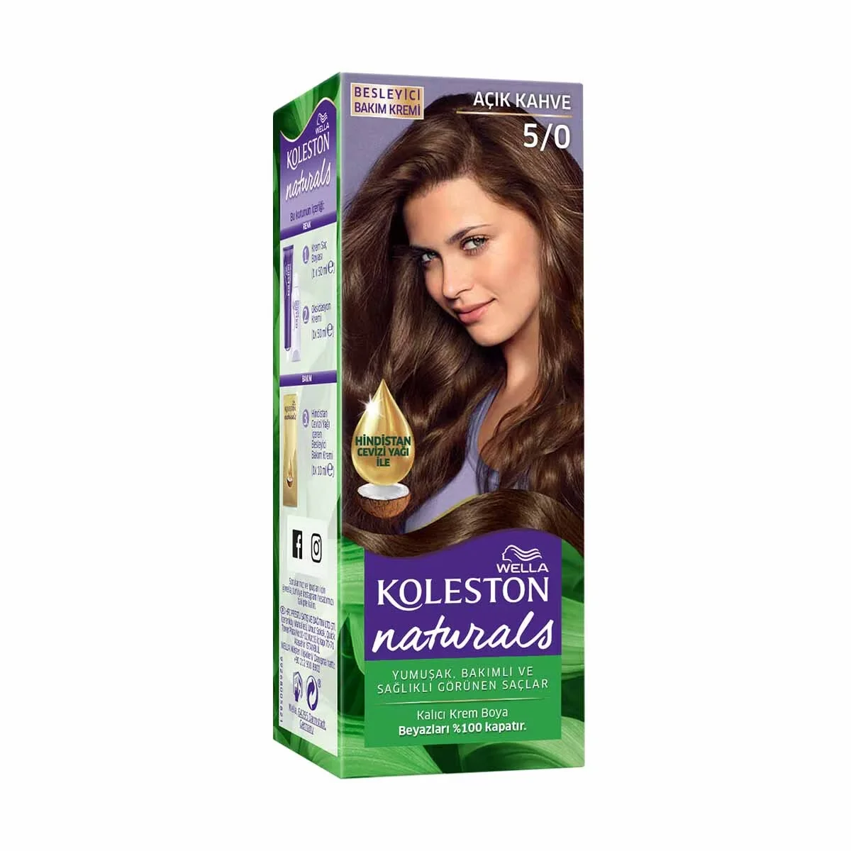 Wella Koleston Naturals Hair Dye 5/0 light Brown