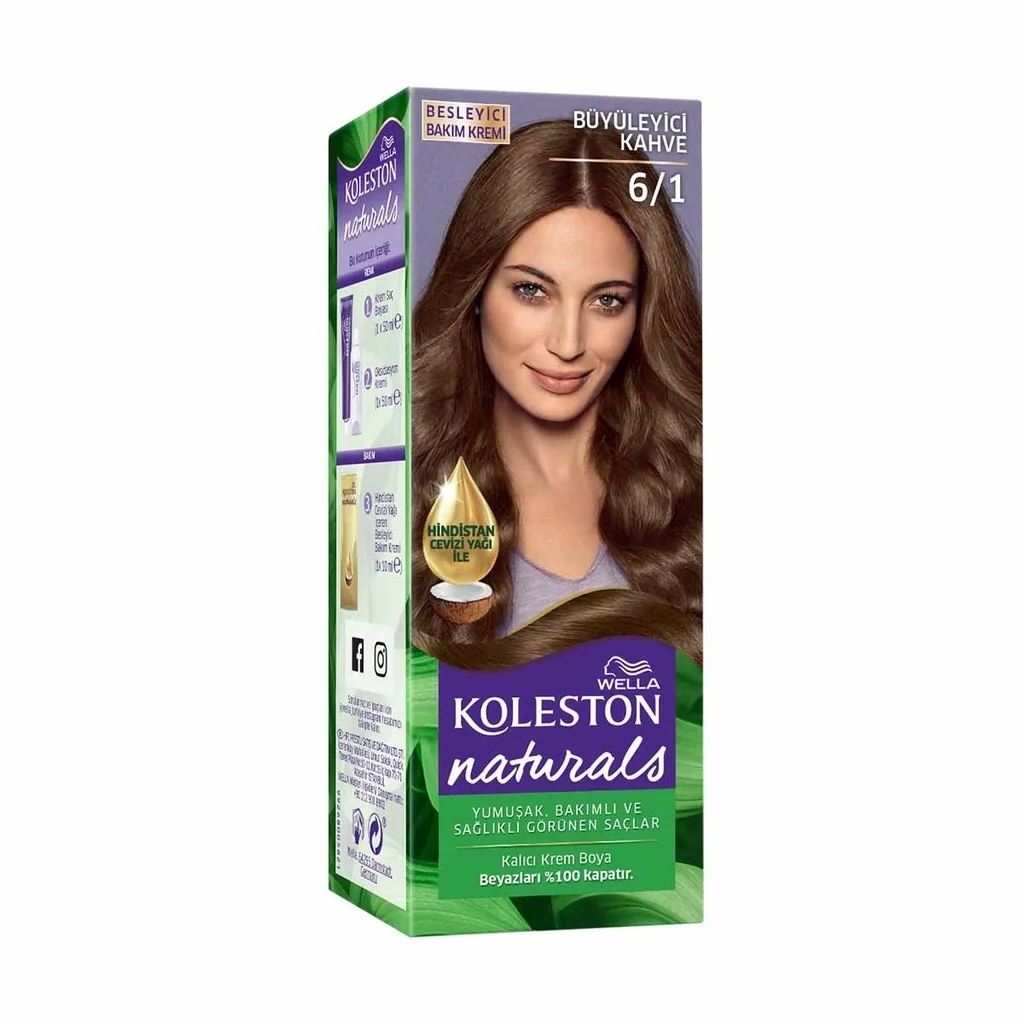 Wella Koleston Naturals Hair Dye 6/1 fascinating Brown