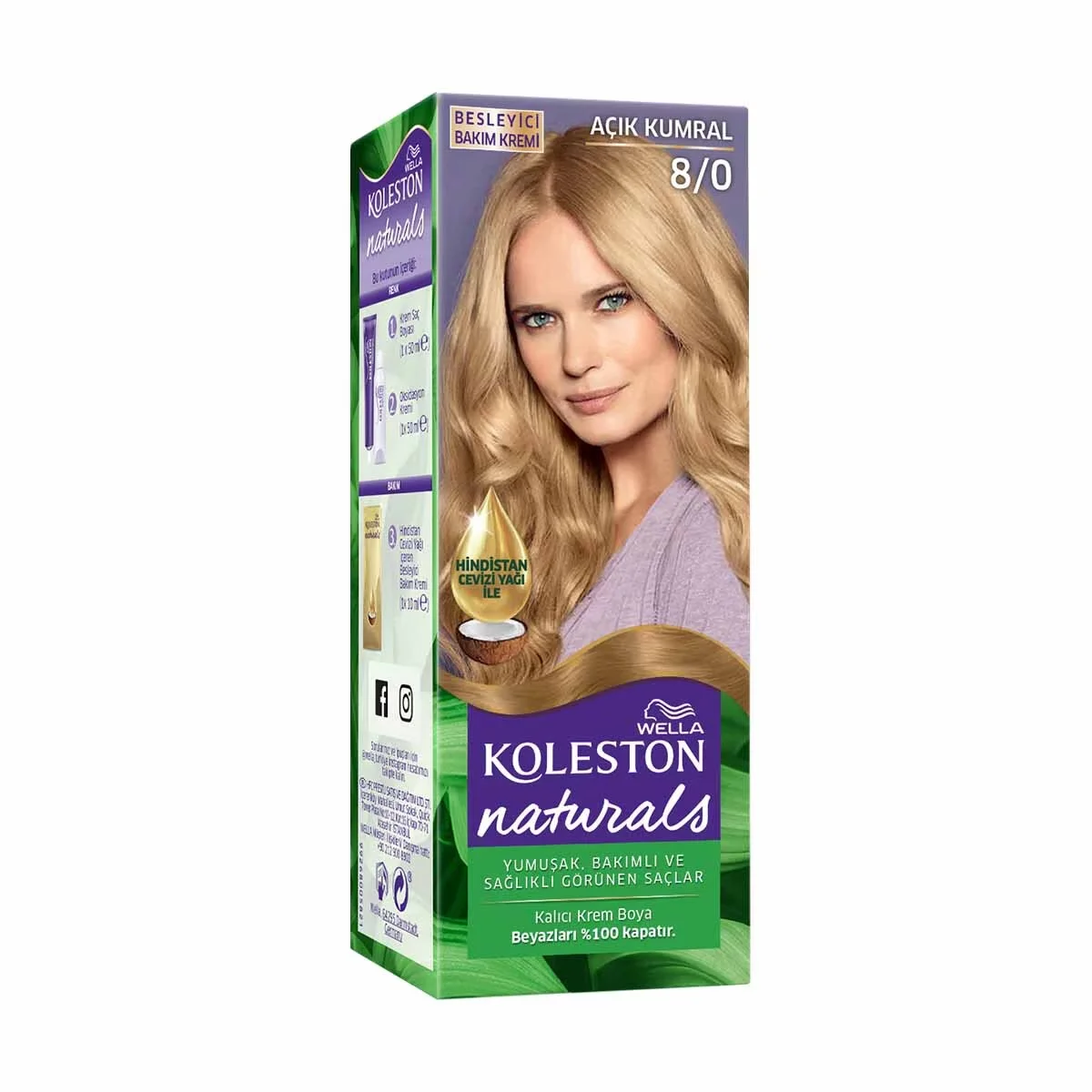 Wella Koleston Naturals Hair Dye 8/0 light Blonde