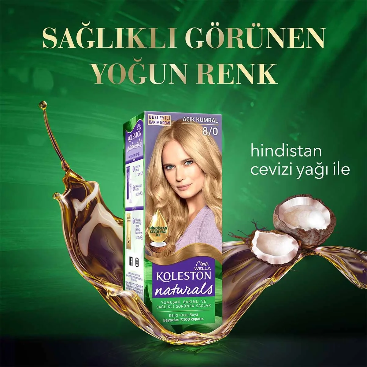 Wella Koleston Naturals Haarfarbe 8/0 Hellblond