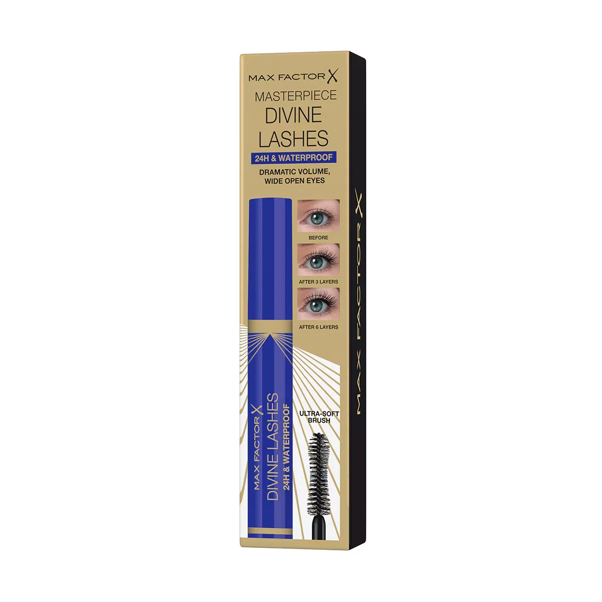 Max Factor Divine Lashes Waterproof Mascara für Volumen und Weichheit