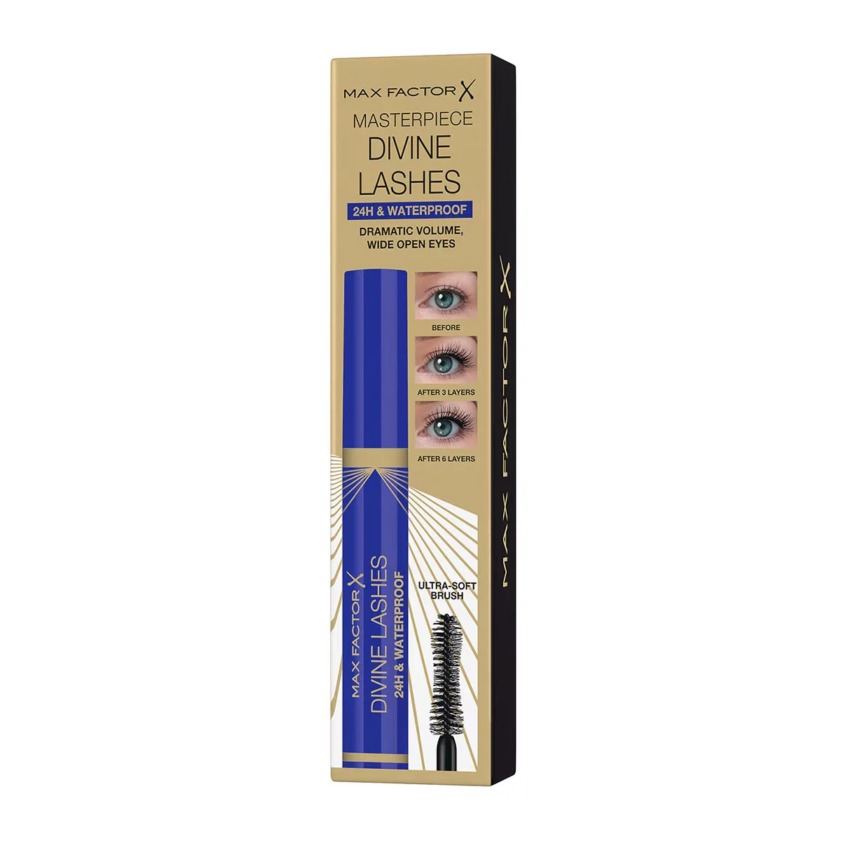 Max Factor Divine Lashes Waterproof Mascara für Volumen und Weichheit