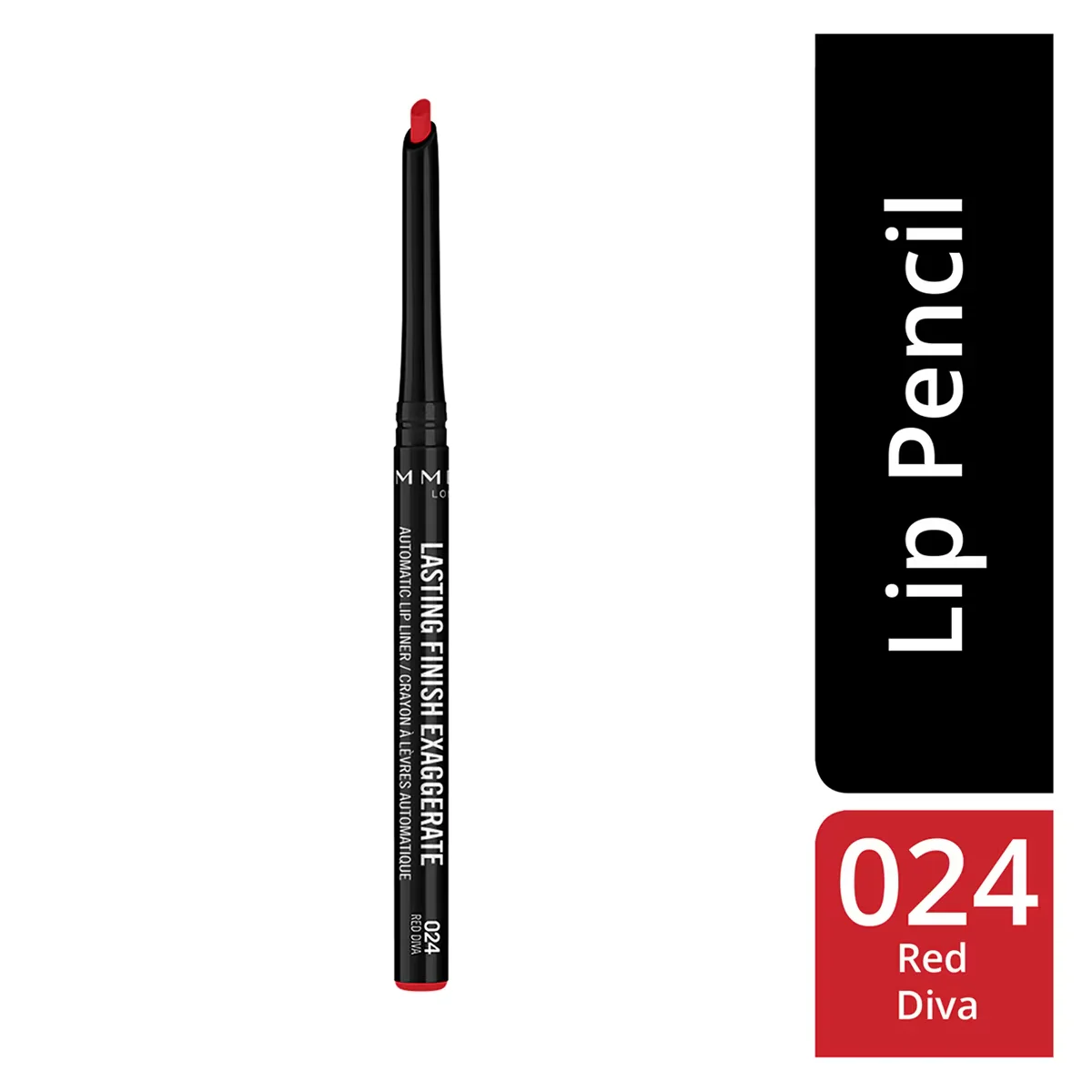 Rimmel London قلم تحديد الشفاه التلقائي لاستينج فينيش إكساجيرييت من ريميل لندن أحمر ديفا