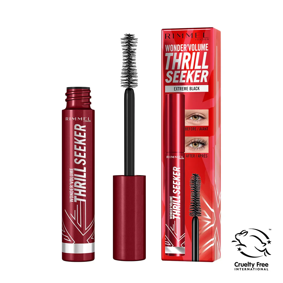 Rimmel London ماسكارا وندر فوليوم ثريل سيكر من ريميل لندن، لون أسود إضافي