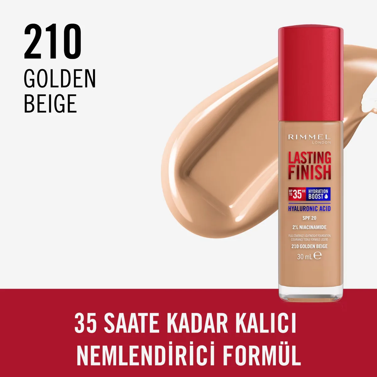 Rimmel London Lasting Finish 35HR Foundation Gold Beige, SPF20