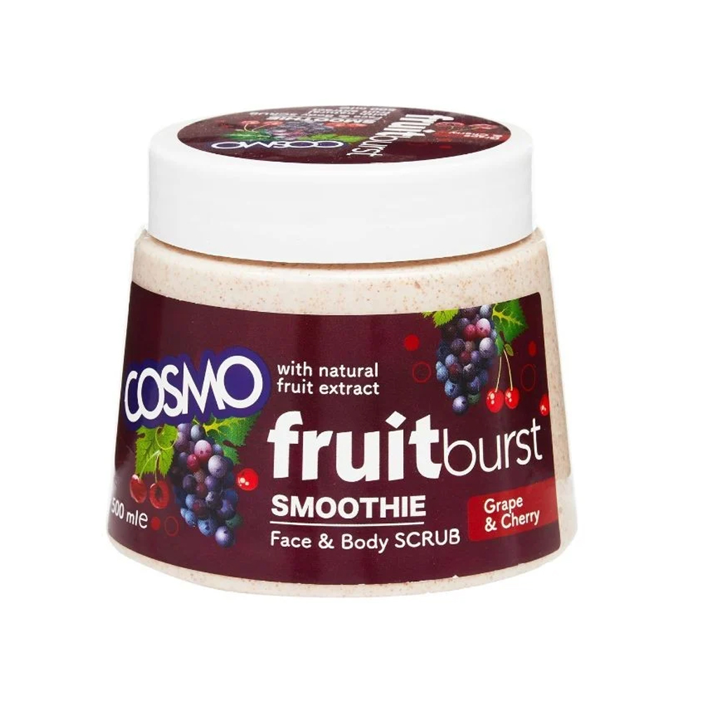 Cosmo Soft and Shine Grapes and Cherries Face and Body Scrub, 500 ml