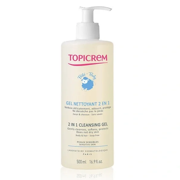 Topicrem Two-in-one Cleansing Gel For Babies 500 ml