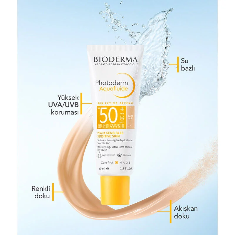 Bioderma Photoderm SPF 50+ Aquafluide Tinted Sunscreen 40 ml - Light