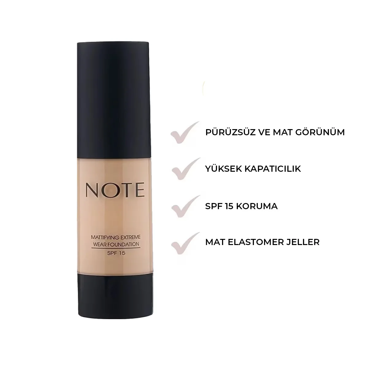 Матирующий тональный крем Note Extreme Wear SPF 15 01 бежевый