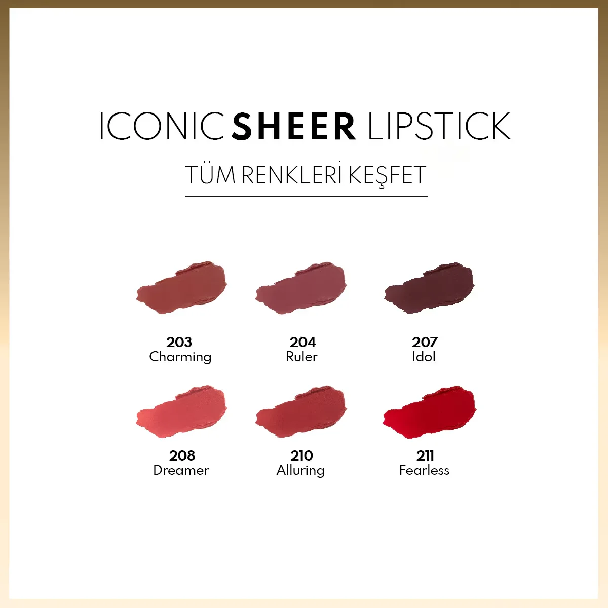 Note Iconic Sheer Lippenstift 207 Idol - Feuchtigkeitsspendender Brauner Glanz
