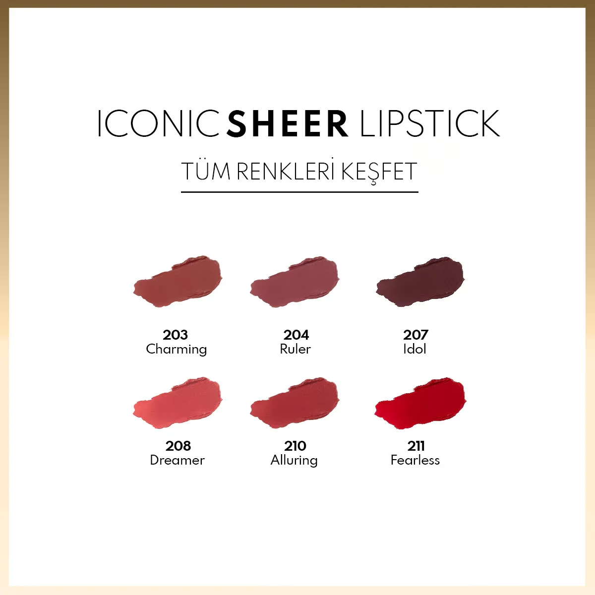 Note Iconic Sheer Lippenstift 203 Charming - Feuchtigkeitsspendender Nude Glanz
