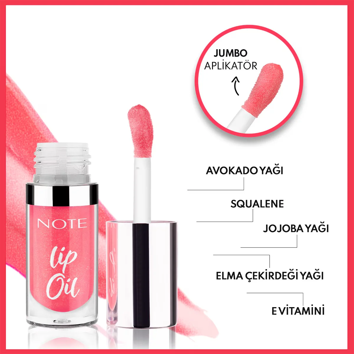 Note Lippenöl 20 - Pink Für Mich | Feuchtigkeitsspendend &amp; Glänzendes Finish