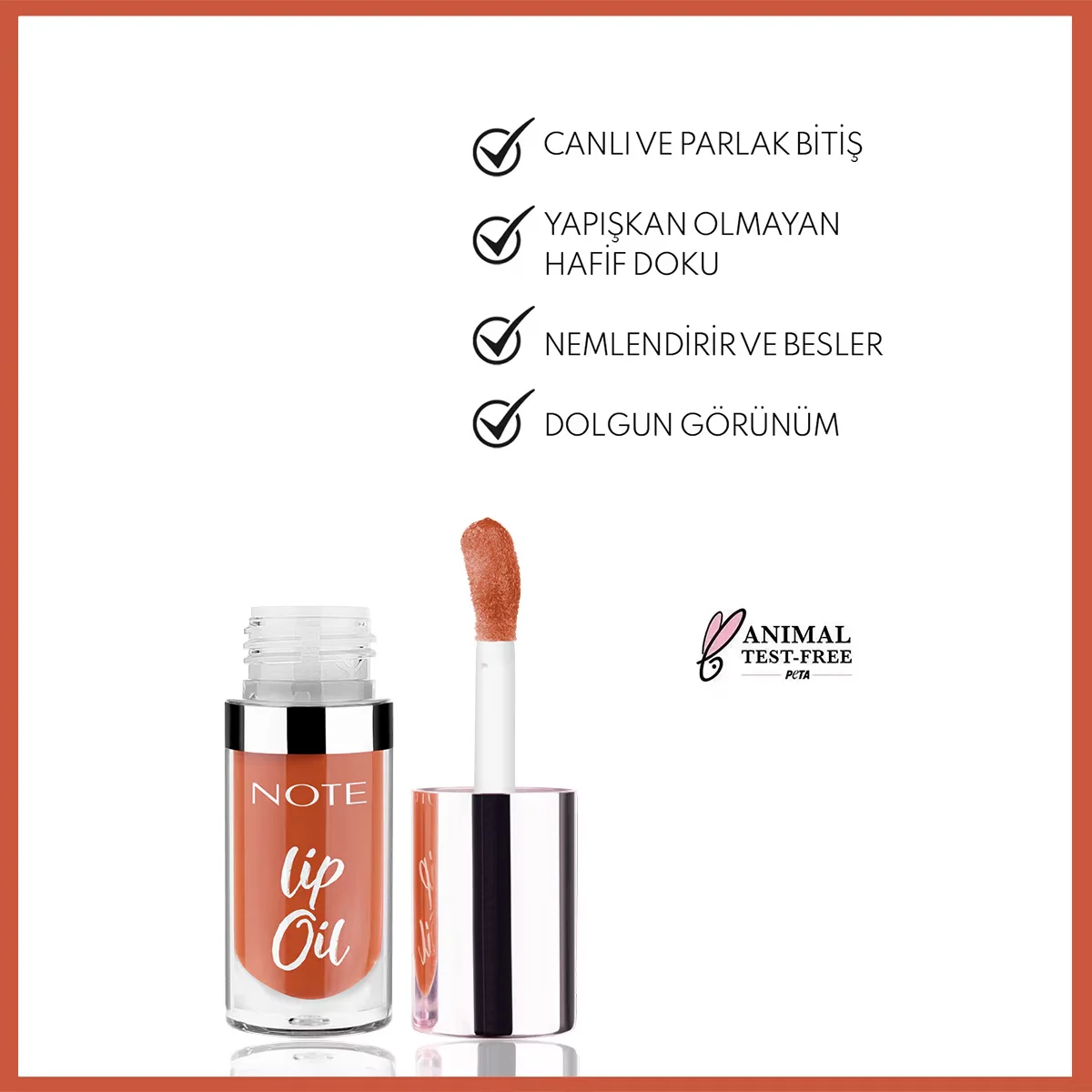 Note Lip Oil Moisturizing And Shining Lip Care Oil 50 creamy Caramel Brown
