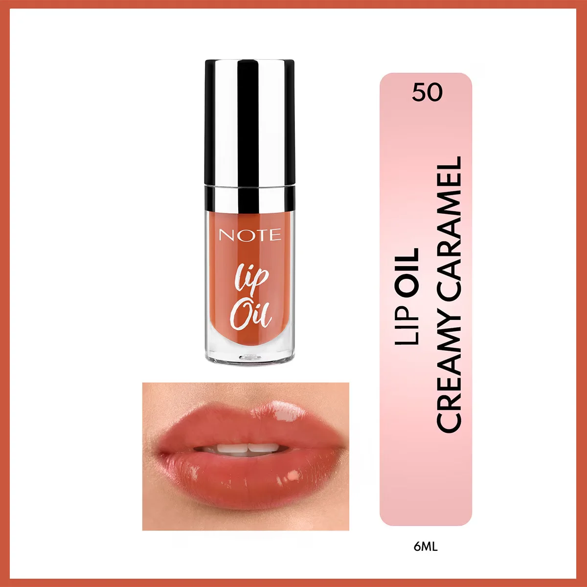 Note Lip Oil Moisturizing And Shining Lip Care Oil 50 creamy Caramel Brown