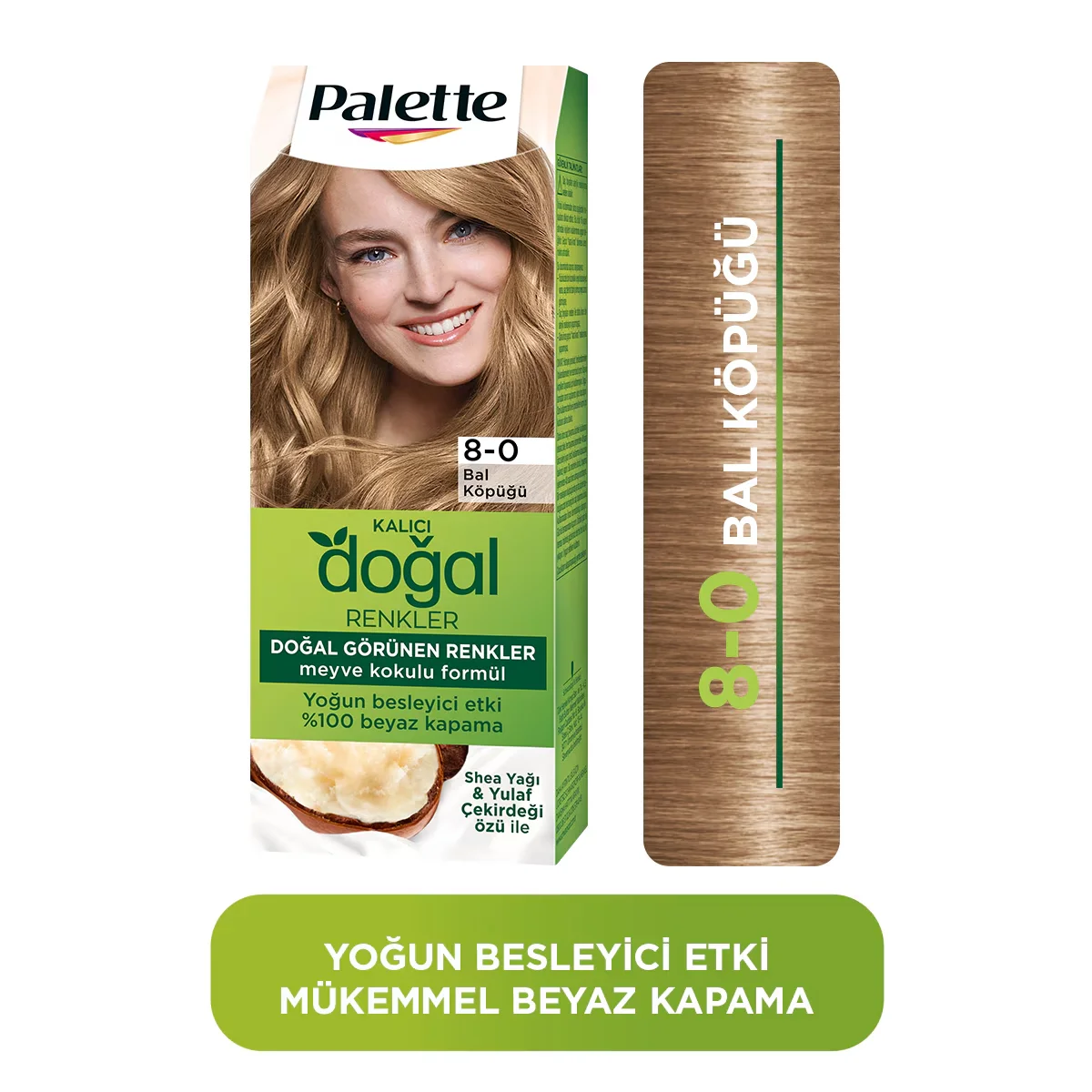 Palette Naturfarben Haarfarbe 8-0 Honig-Schaum