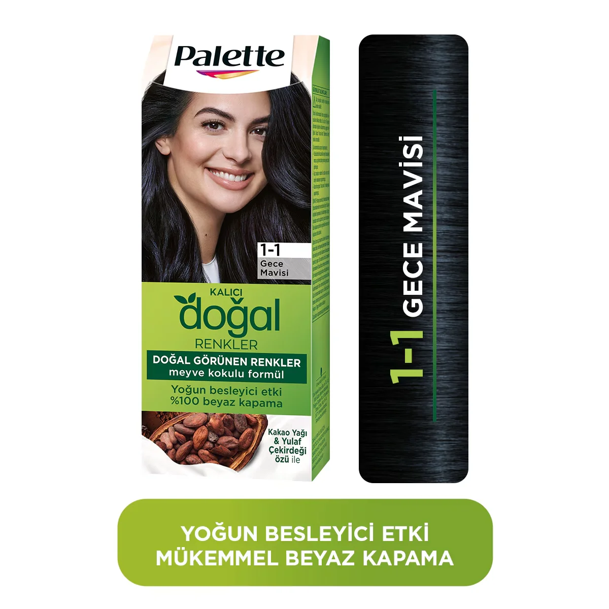 Краска для волос Palette натуральные цвета 1-1 темно-синий 30 мл