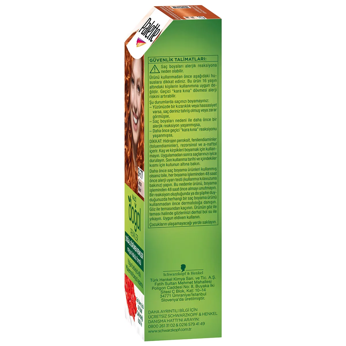 Palette 8-77 Zimt Kupfer Permanente Haarfarbe