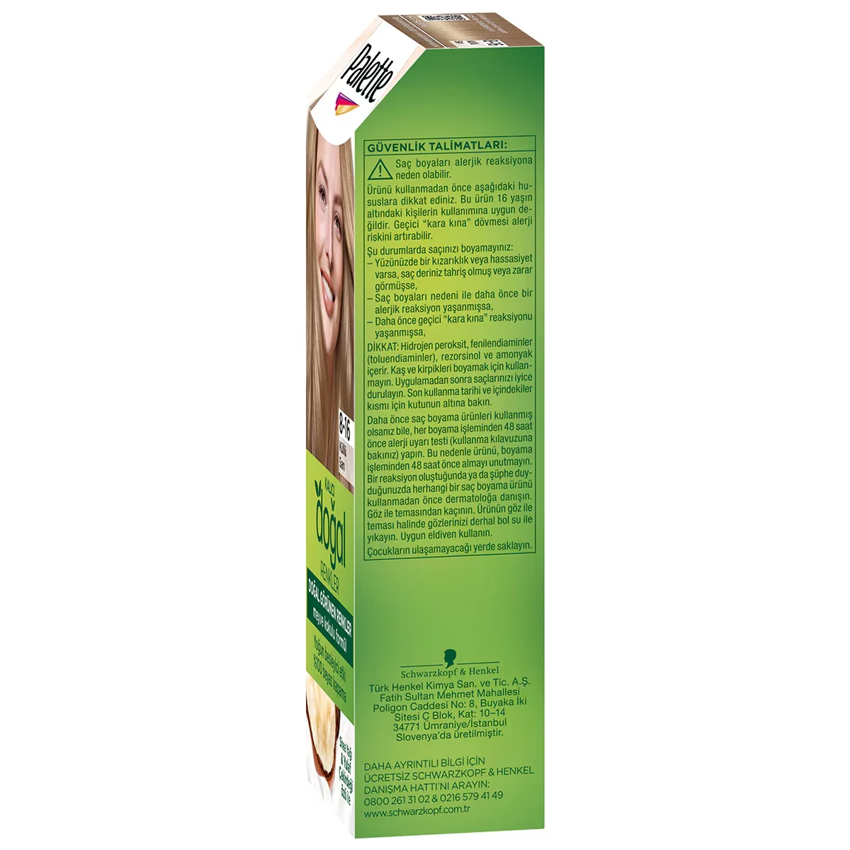 Palette Naturfarben Haarfarbe 8-16 Aschblond, Angereicherte Formel