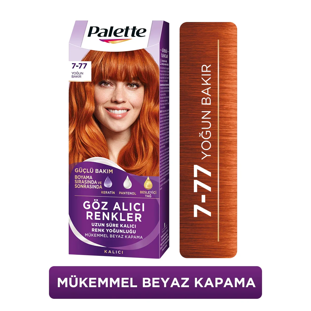 Palette 7-77 Intensiv Kupfer Haarfarbe mit Glanz und Pflege