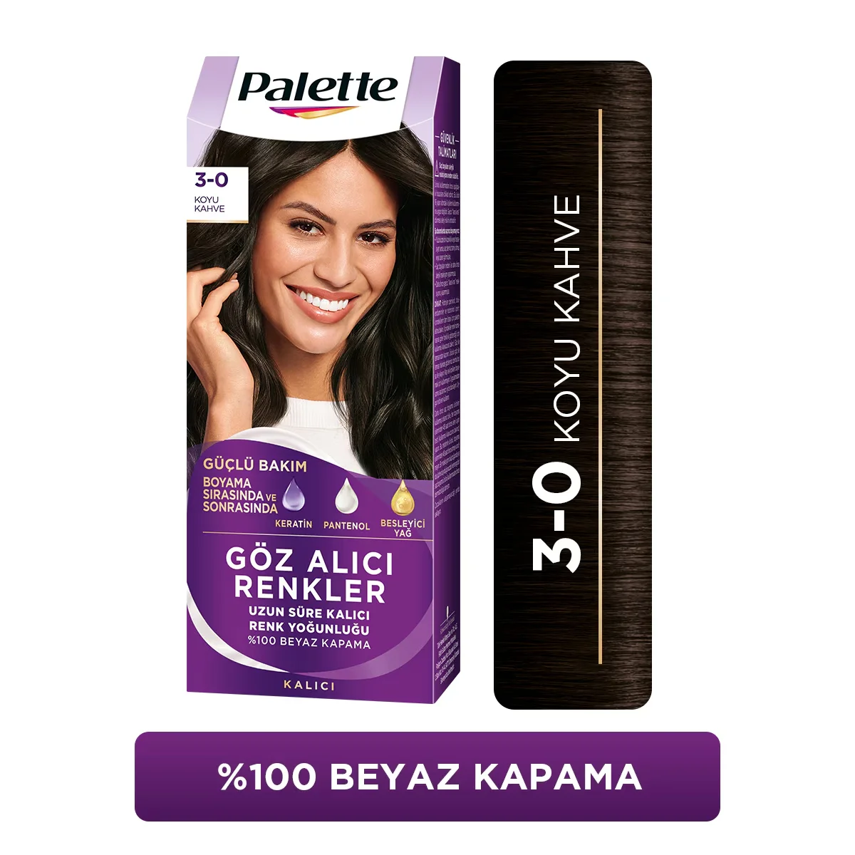 Palette Haarfarbe 3-0 Dunkelbraun | Intensive Farbe &amp; Glanz