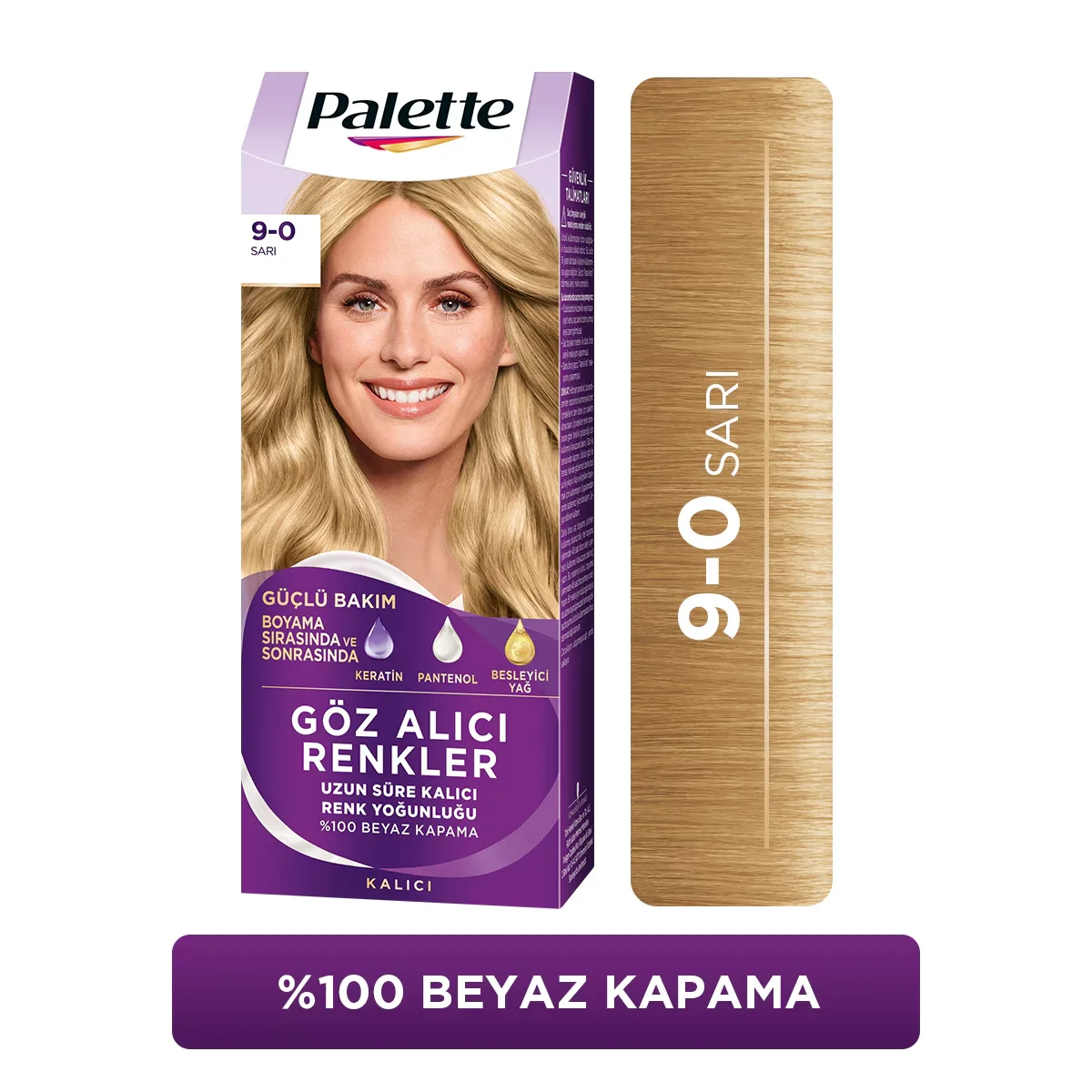 Palette Haarfarbe 9-0 Gelb - Helle Farbe für Lebhaftes Haar