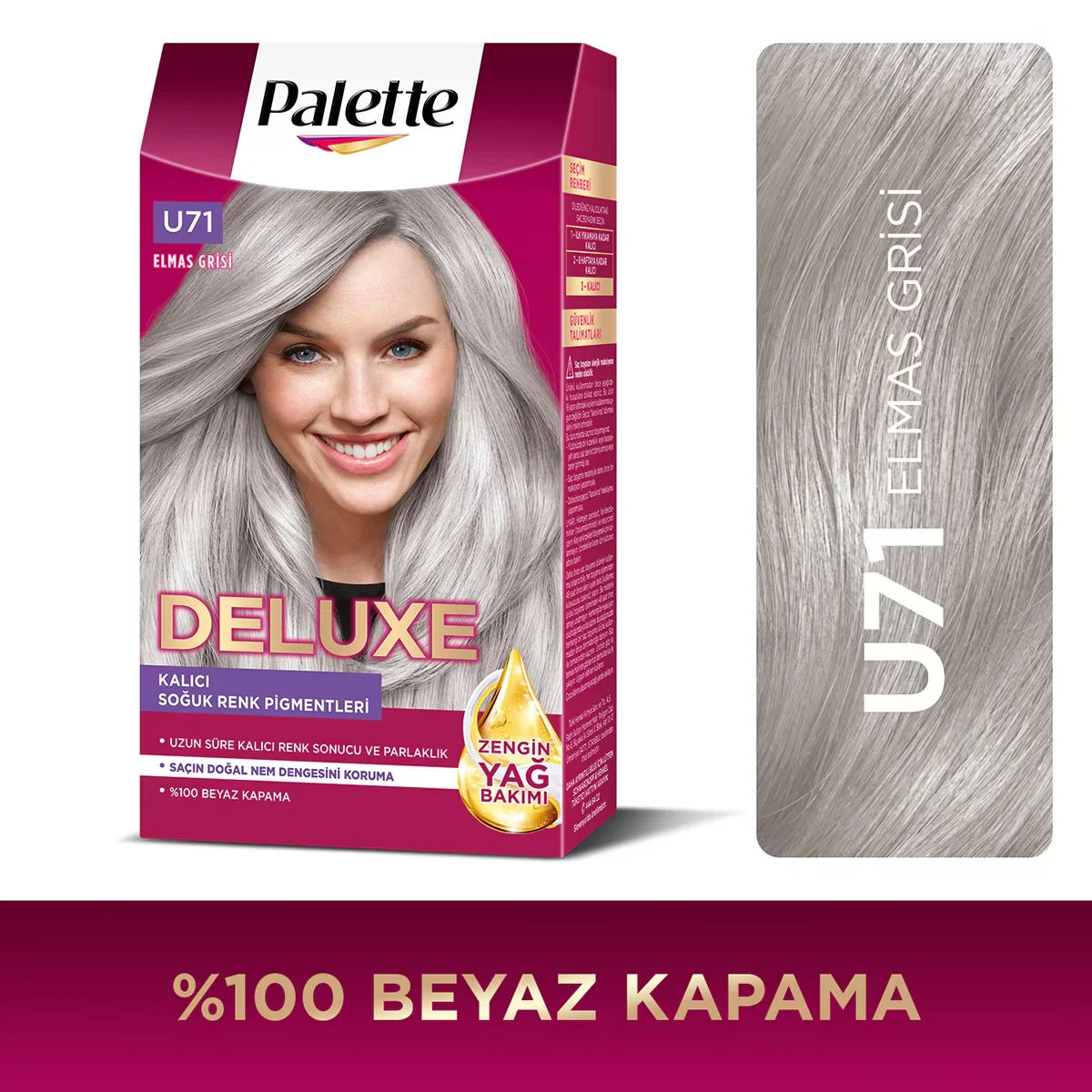 Palette Deluxe Hair Dye Diamond Grey No: U71 50 ml