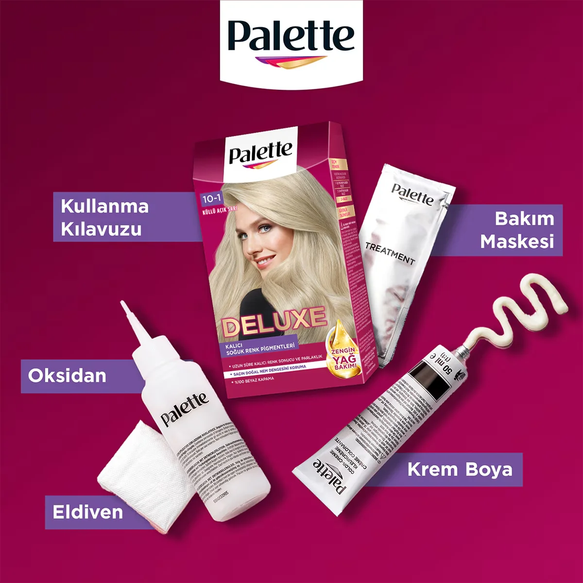 Palette Deluxe Creme-Haarfarbe mit Ölen - 100% Grauabdeckung