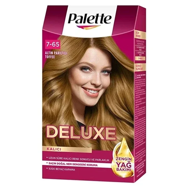 Palette Deluxe Hair Dye Gold Glitter Toffee No: 7-65 50 ml