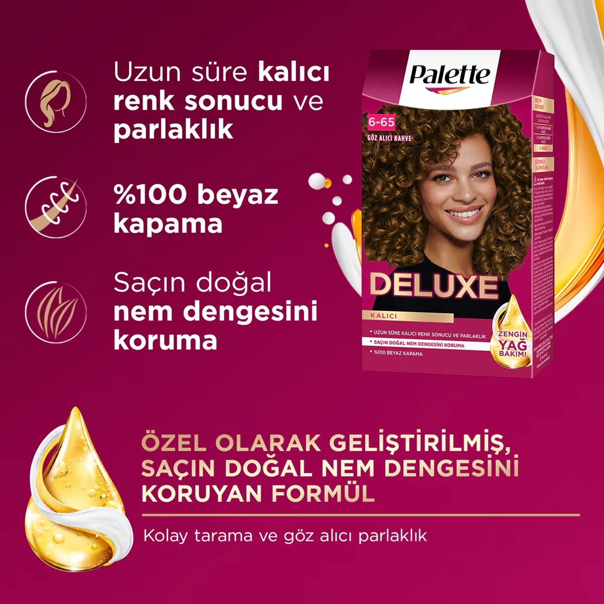 Palette Deluxe Creme-Haarfarbe mit Ölen - 100% Grauabdeckung