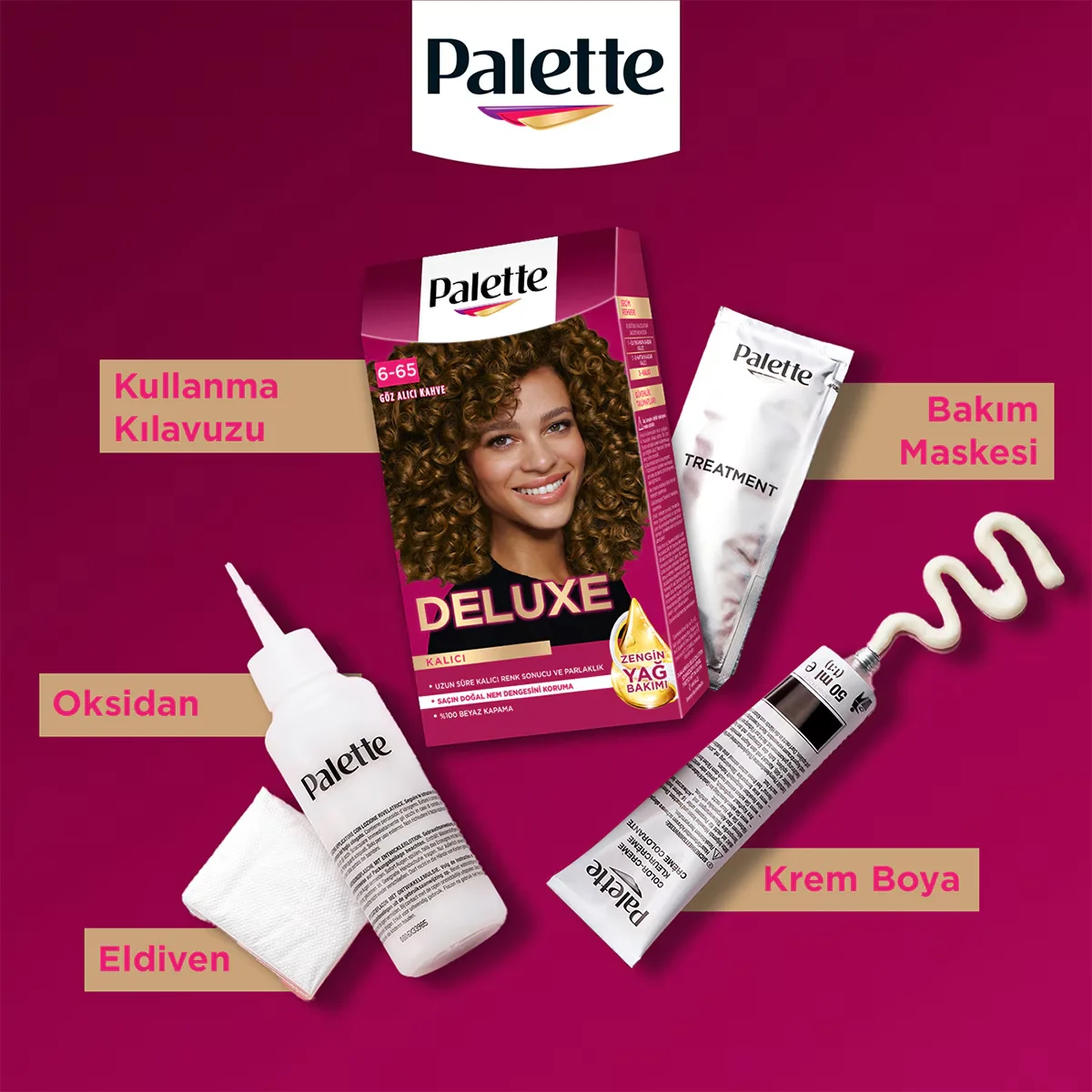 Palette Deluxe Creme-Haarfarbe mit Ölen - 100% Grauabdeckung