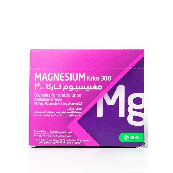 Holista Magnesium Krka Granules For Oral Solution Magnesium Citrate 20 sachet Pack 300 mg
