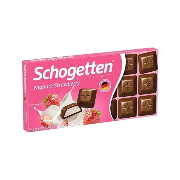 Schogetten Chocolate Strawberry & Yogurt Filling 100 gr