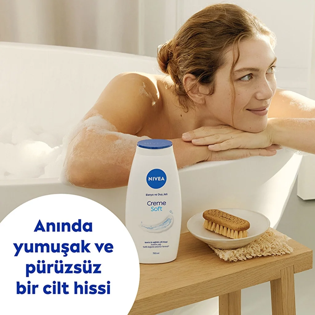 استمتع ببشرة ناعمة ومرطبة مع جل استحمام Nivea Creme Soft