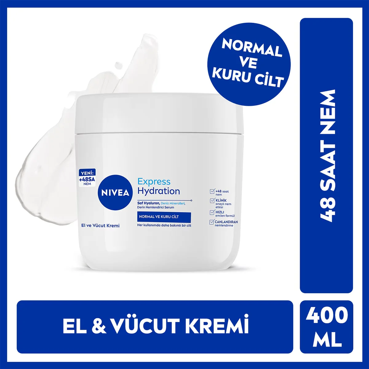 NIVEA كريم نيفيا المرطب المكثف للعناية بالجسم واليدين 400 مل