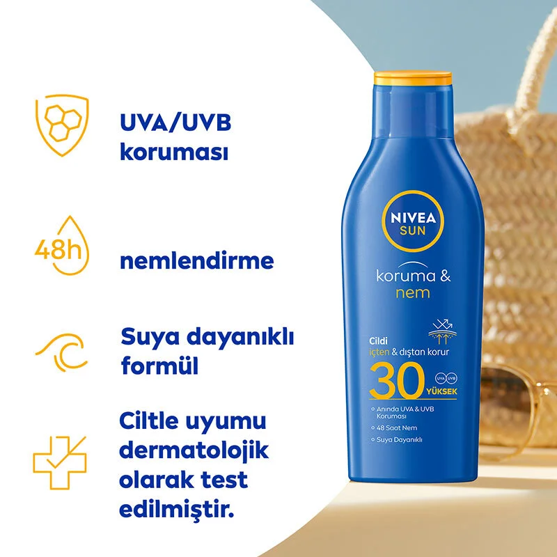 Nivea Sun SPF30 Protective and Moisturizing Sunscreen Body Lotion 200 ml