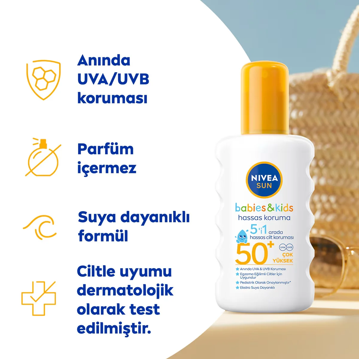 Nivea Sun Kids Sensitive Protection Sun Spray Spf50+ 200 ml