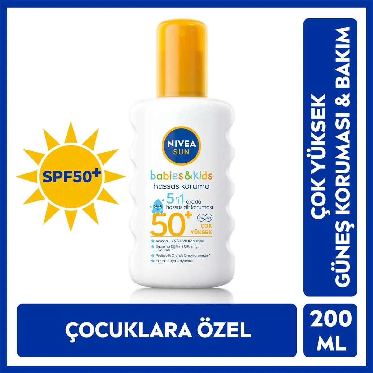 Nivea Sun Kids Sensitive Protection Sun Spray Spf50+ 200 ml