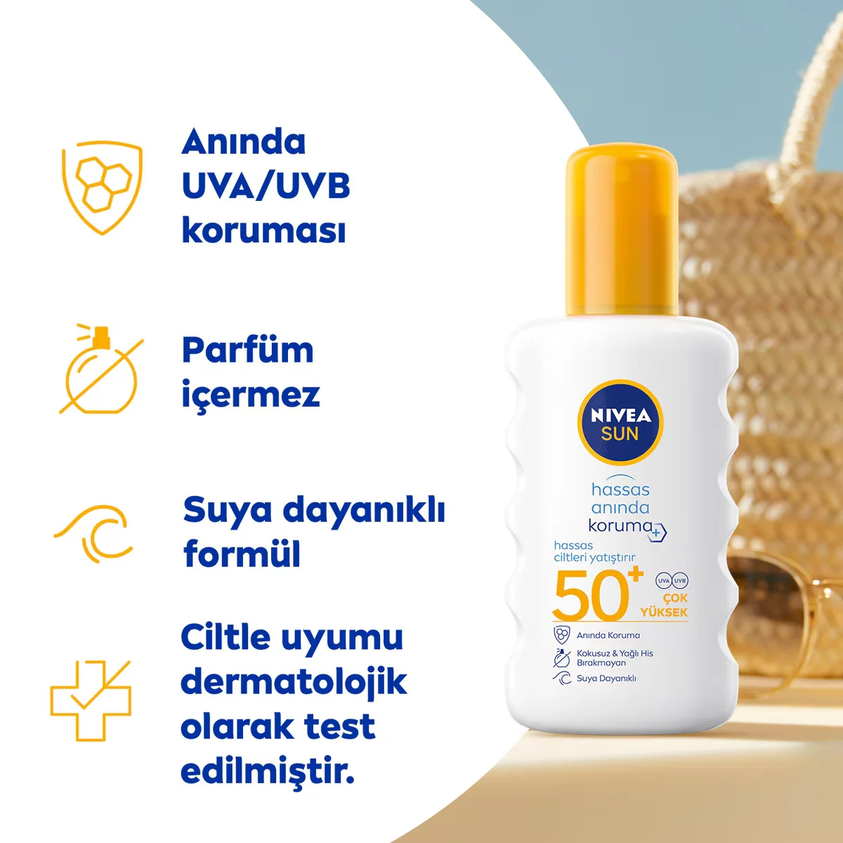 Nivea Sun Sensitive Protection Spf50+ Sunscreen 200 ml