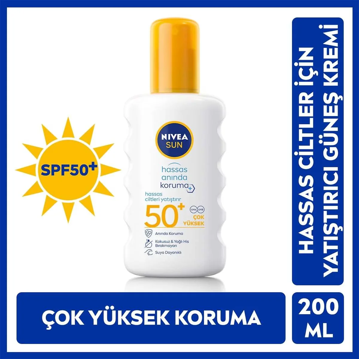 Nivea Sun Sensitive Protection Spf50+ Sunscreen 200 ml
