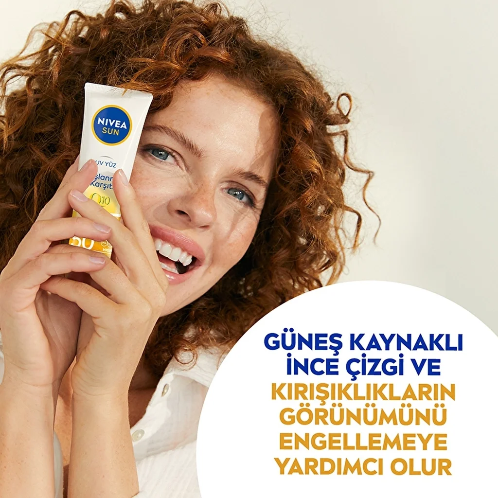 NIVEA كريم نيفيا صن المضاد للشيخوخة والبقع بعامل حماية 50 من الشمس للوجه 50 مل