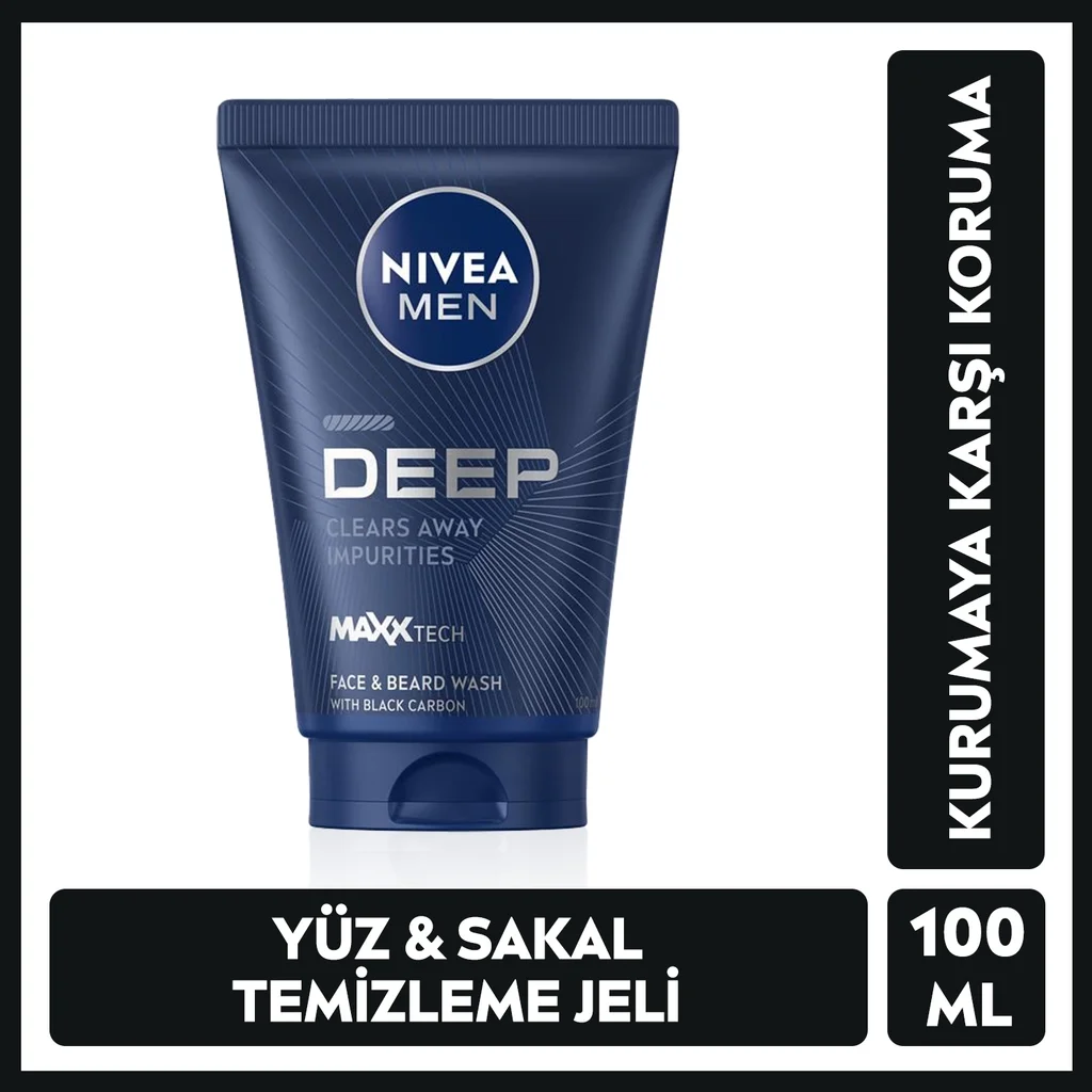 Гель для умывания лица и бороды Nivea Deep Dimension 100 мл