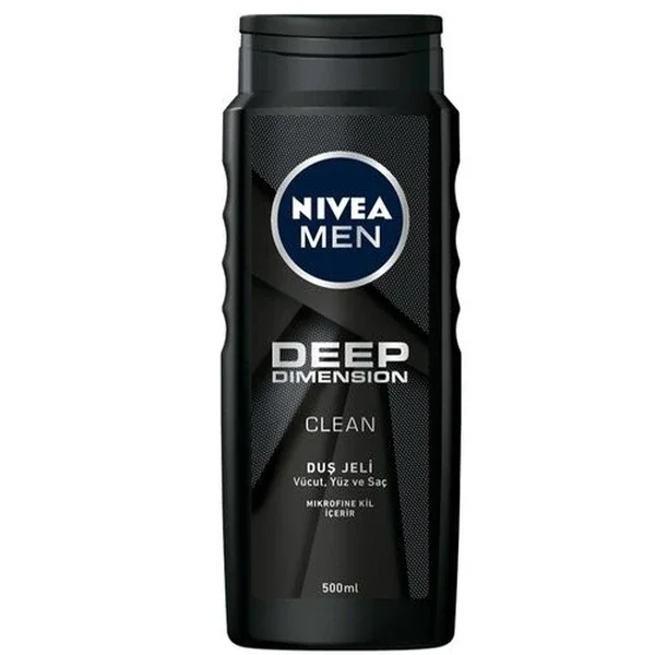Nivea MEN Deep Dimension Shower Gel 500ml - Refreshing Cleanse