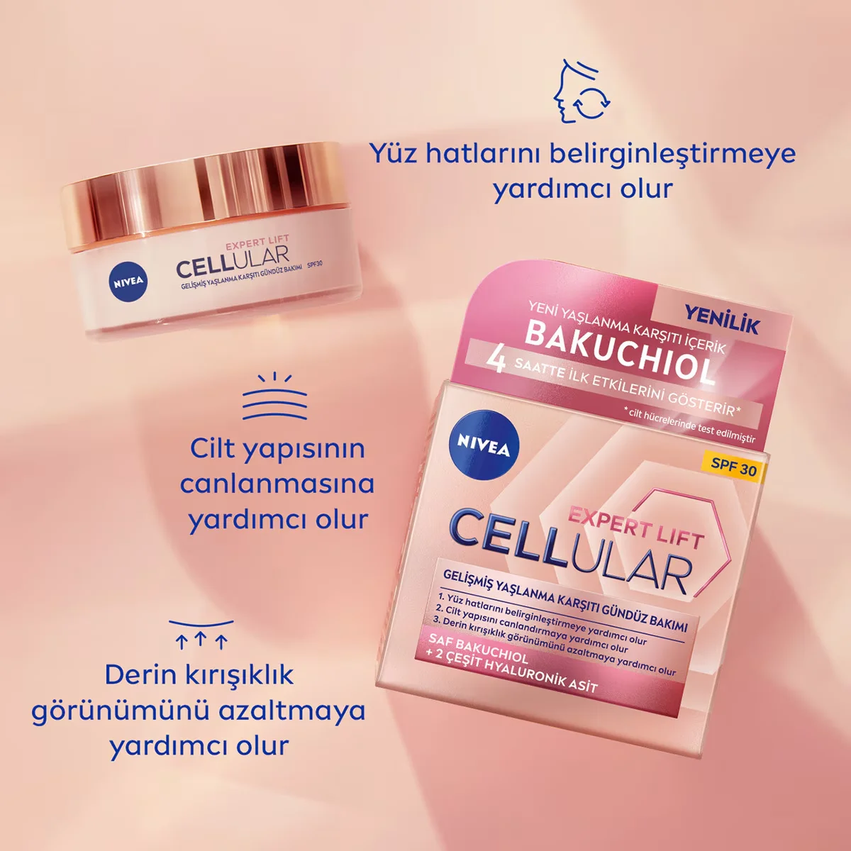 Nivea Cellular Expert Lift Natural Retinol Alternative Pure Bakuchiol and Hyaluronic Acid Day Cream Day Cream 1 pcs