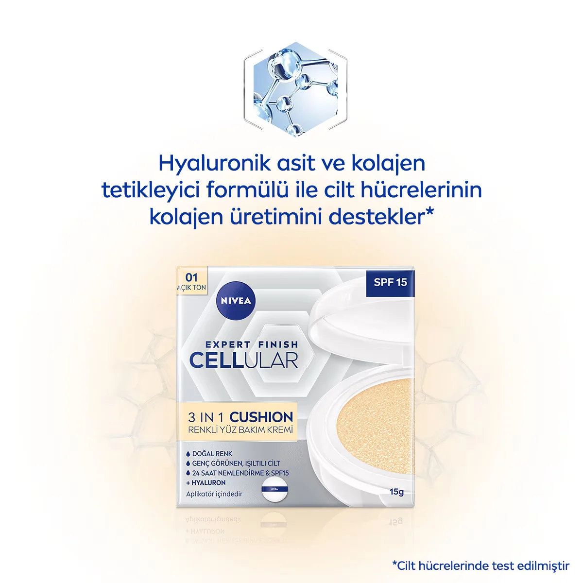 Крем для лица Nivea Cellular Expert Finish 3 в 1 тональный светлый 01 15 мл