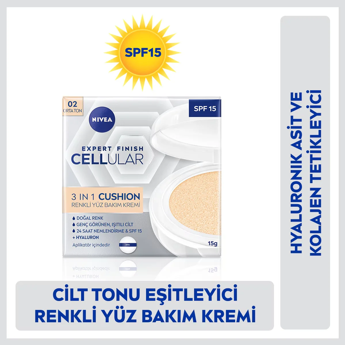 Nivea Cellular Expert 3in1 Tönende Gesichtscreme SPF15 15ml