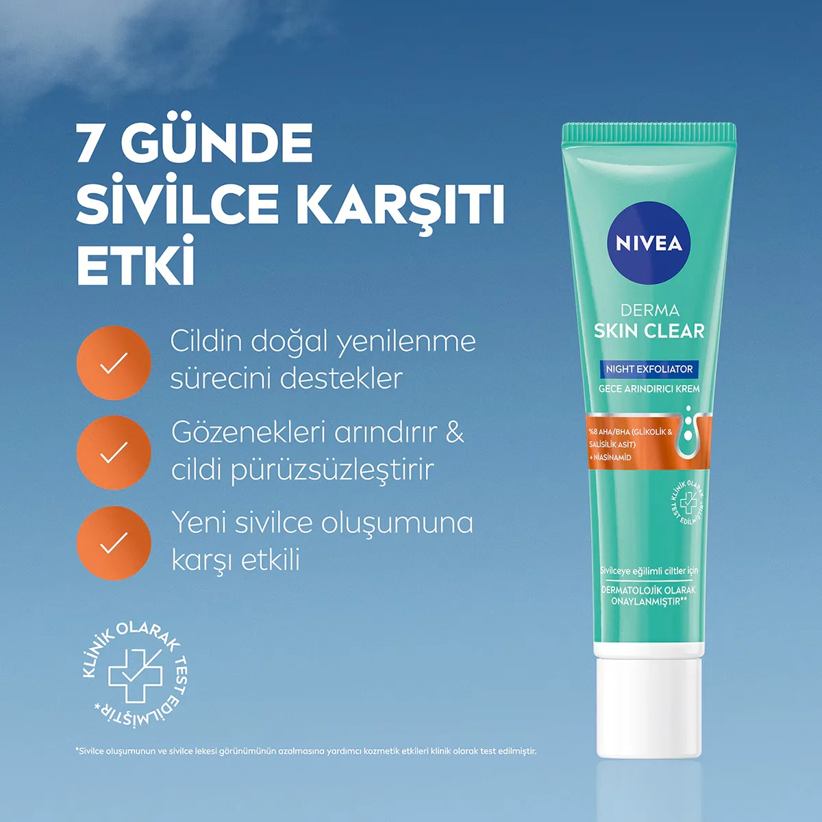 Nivea Derma Clear Nacht Peelingcreme 40ml