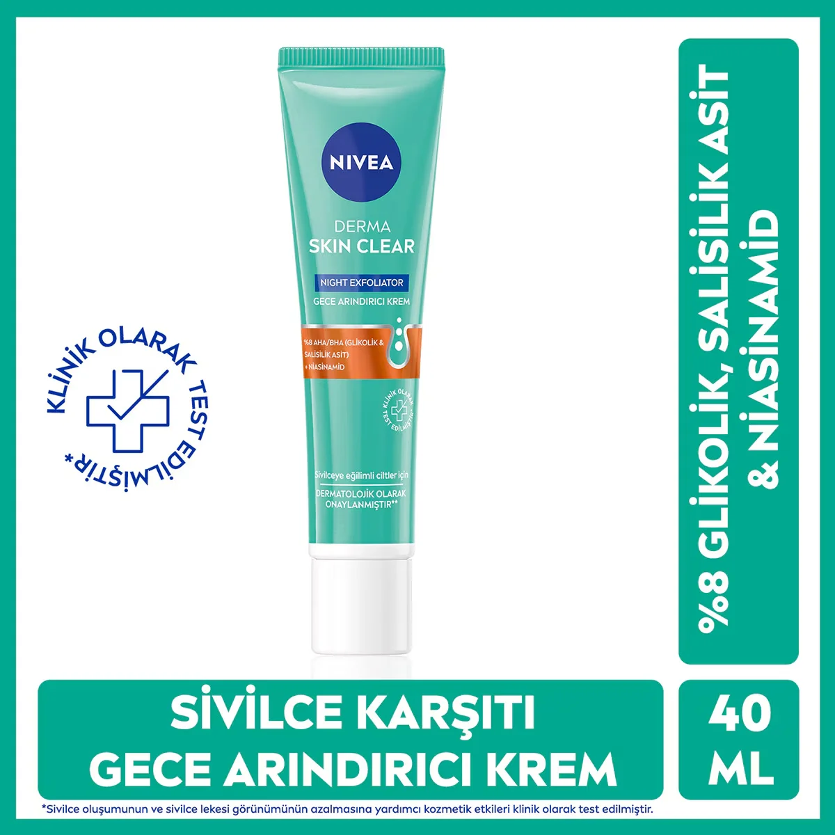 Nivea Derma Skin Clear Night Purifying Cream 40 ml