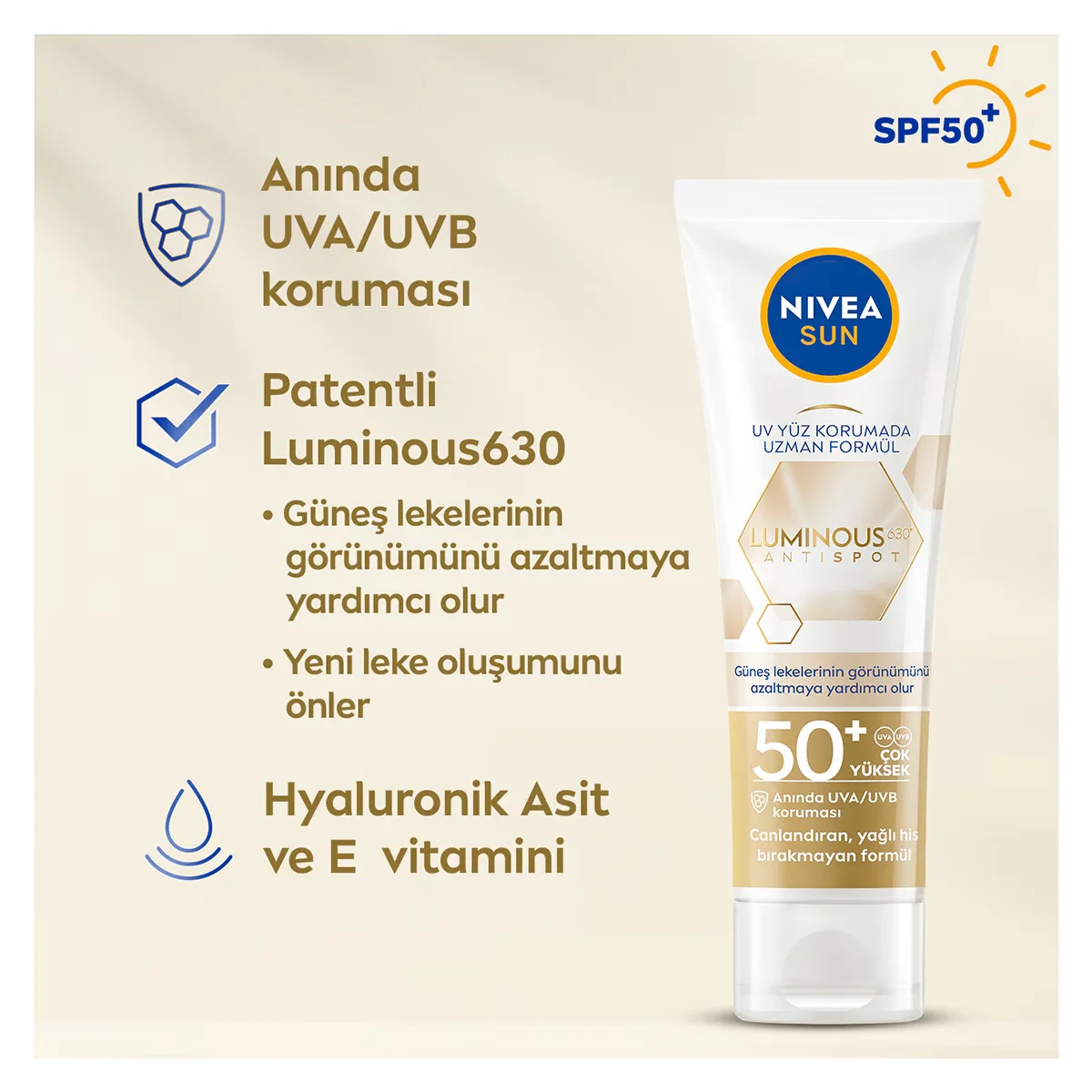 Nivea Sun Luminous630 Anti Spot Spf 50 Sun Cream 40 ml