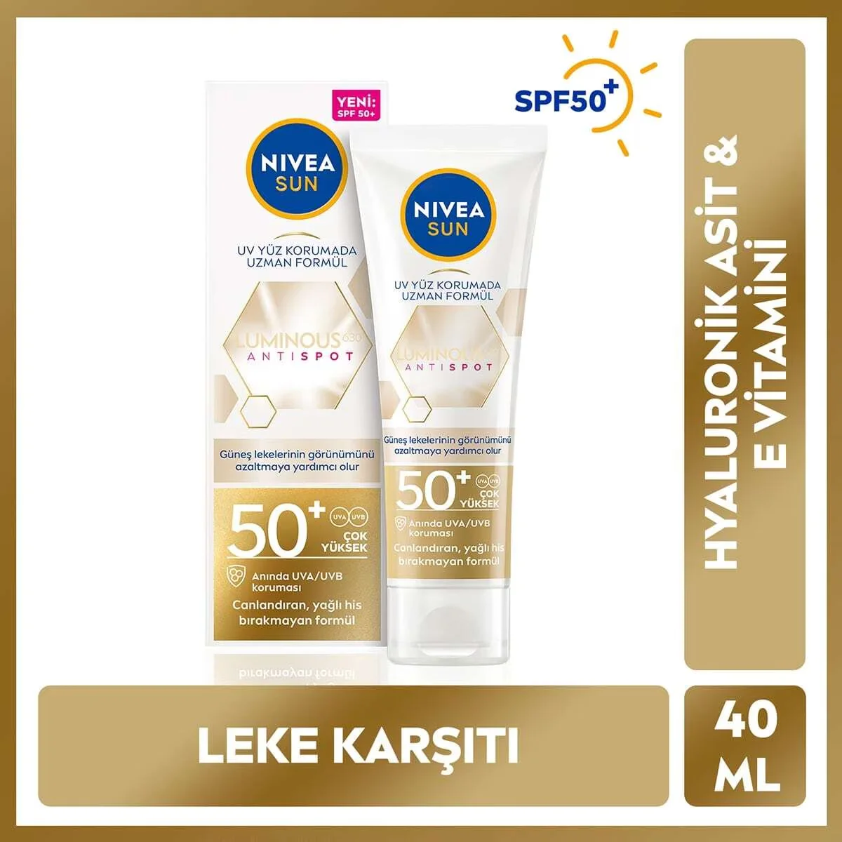 Nivea Sun Luminous630 Anti Spot Spf 50 Sun Cream 40 ml