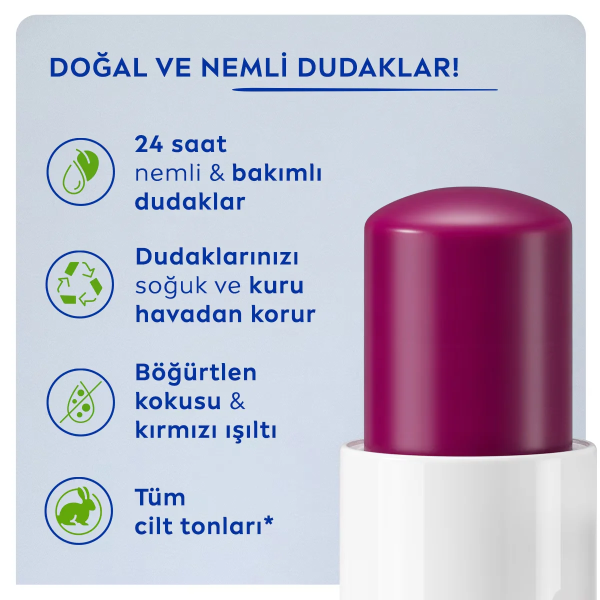 Erleben Sie gepflegte Lippen mit Nivea Blackberry Lip Stick